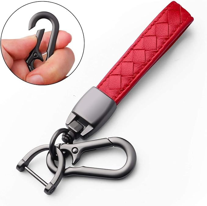 Sindeda Compatible With Toyota Key fob Cover with Leather Keychain,Soft TPU Full Cover Protection,Key fob case for RAV4 Camry Avalon Corolla Highlander C-HR Prius Smart Remote,Key Fob Shell
