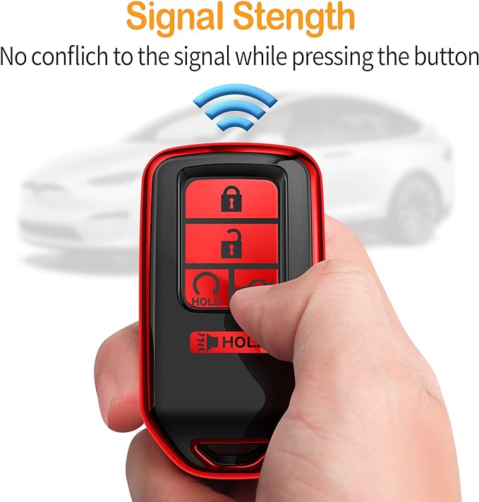 Sindeda for Honda Key Fob Cover with Keychain Soft Full Protection Key Shell Key Case Compatible with Honda Accord Civic CRV Pilot Odyssey Passport